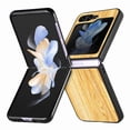 thumbnail image 1 of Nalacover for Samsung Galaxy Z Flip 5 Case, Wooden Patterned Shockproof Luxury Folded Anti-Scratch Camera & Screen Raised Protection Phone Cover for Samsung Z Flip5 2023,
Yellow Woodgrain, 1 of 9