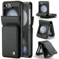 thumbnail image 1 of Nalacover for Samsung Galaxy Z Flip 6 Back Wallet Case with Card Holder [RFID Blocking Protection] [Back Double Magnetic Clasp] Premium PU Leather Flip Kickstand Phone Case for Women Men,Black, 1 of 7