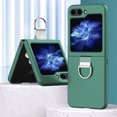 thumbnail image 1 of Nalacover for Samsung Galaxy Z Flip5 Case with Ring Holder, Skin-Feel PC Rugged Slim Lightweight Shockproof Anti-Scratches Folding Cover for Samsung Galaxy Z Flip5,Green, 1 of 11