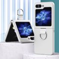 thumbnail image 1 of Nalacover for Samsung Galaxy Z Flip5 Case with Ring Holder, Skin-Feel PC Rugged Slim Lightweight Shockproof Anti-Scratches Folding Cover for Samsung Galaxy Z Flip5,White, 1 of 11