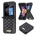 thumbnail image 1 of Nalacover for Samsung Galaxy Z Flip5 Elegant Women Case, Luxury Fashion Premium PU Leather Case Shockproof Phone Cover with Wrist Strap for Samsung Galaxy Z Flip5,Black, 1 of 4