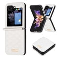 thumbnail image 1 of Nalacover for Samsung Galaxy Z Flip5 Elegant Women Case, Luxury Fashion Premium PU Leather Case Shockproof Phone Cover with Wrist Strap for Samsung Galaxy Z Flip5,White, 1 of 4