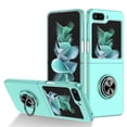 thumbnail image 1 of Nalacover for Samsung Galaxy Z Flip5 Folding Case with Rotated Ring Holder Kickstand, Rugged Shockproof Magnetic Cover Support Car Mount Lens Protection Case for Samsung Galaxy Z Flip5,Skyblue, 1 of 9