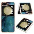 thumbnail image 1 of Nalacover for Samsung Galaxy Z Flip5 Marble Pattern Slim Case Compatible with MagSafe Wireless Charging, Soft Silicone/TPU Shockproof Non-Yellowing Lightweight Protective Cover,Green, 1 of 12