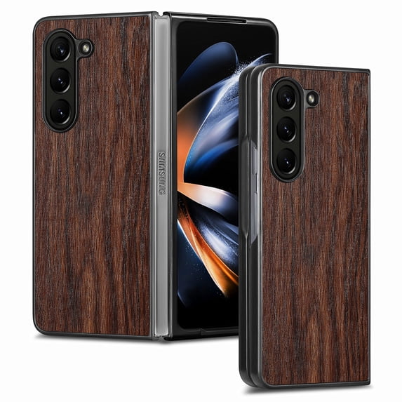 Nalacover for Samsung Galaxy Z Fold 5 Case, Wooden Patterned Shockproof Luxury Folded Anti-Scratch Camera & Screen Raised Protection Phone Cover for Samsung Z Z Fold5 2023,
Walnut