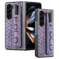 thumbnail image 1 of Nalacover for Samsung Galaxy Z Fold 6 Slim PU Leather Case with S Pen Holder Wristband Strap, Rugged Shockproof Anti-Scratches Protective Phone Cover for Samsung Galaxy Z Fold 6, Purple, 1 of 10