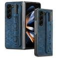 thumbnail image 1 of Nalacover for Samsung Galaxy Z Fold 6 Slim PU Leather Case with S Pen Holder Wristband Strap, Rugged Shockproof Anti-Scratches Protective Phone Cover for Samsung Galaxy Z Fold 6, Blue, 1 of 10