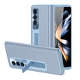 thumbnail image 1 of Nalacover for Samsung Galaxy Z Fold4 Case with Tempered Glass Screen Film Hidden Bracket, Shockproof Luxury PU Leather Magnetic Hinge Protection Anti-Scratches Cover for Galaxy Z Fold4,Blue, 1 of 7