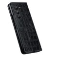 thumbnail image 1 of Nalacover for Samsung Galaxy Z Fold4 Slim Case, Crocodile Texture Faux PU Leather Folding Cover, Full Coverage TPU Shockproof Lens Protection Phone Case for Samsung Galaxy Z Fold4,Black, 1 of 3