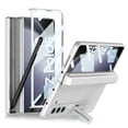 thumbnail image 1 of Nalacover for Samsung Galaxy Z Fold5 2023 Case with Magnetic Hinge Protection S Pen Holder Built-in Temperd Screen Protector Shockproof Adjustable Kickstand Thin Hard PC Phone Cover,Silver, 1 of 11