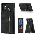 thumbnail image 1 of Nalacover for Samsung Note 10 Plus, Wallet RFID Credit Card Holder and Zipper Pocket,Drop Protection Flip Cover Ring Holder Kickstand Double Magnetic Clasp for Samsung Galaxy Note 10 Plus, Black, 1 of 12