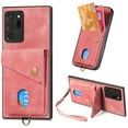 thumbnail image 1 of Nalacover for Samsung Note 20 Ultra, Slim Case Wallet with Credit Card Holder, Back Flip Premium Leather Magnetic Clasp Kickstand Wirst Hand Strap Shockproof Cover for Galaxy Note 20 Ultra, Pink, 1 of 7