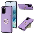 thumbnail image 1 of Nalacover for Samsung S20 Wallet with Card Holder Slot, 360°Rotation Ring Holder Kickstand Cover for Men Women Protective Premium PU Leather Shockproof Cover for Samsung Galaxy S20, Purple, 1 of 9