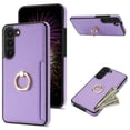 thumbnail image 1 of Nalacover for Samsung S23 Plus Wallet with Card Holder Slot, 360?Rotation Ring Holder Kickstand Cover for Men Women Protective Premium PU Leather Shockproof Cover for Samsung Galaxy S23 Plus,Purple, 1 of 9