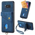 thumbnail image 1 of Nalacover for Samsung S8 Plus, Slim Case Wallet with Credit Card Holder, Back Flip Premium Leather Magnetic Clasp Kickstand Wirst Hand Strap Shockproof Cover for Samsung Galaxy S8 Plus,blue, 1 of 7