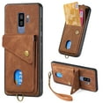thumbnail image 1 of Nalacover for Samsung S9 Plus, Slim Case Wallet with Credit Card Holder, Back Flip Premium Leather Magnetic Clasp Kickstand Wirst Hand Strap Shockproof Cover for Samsung Galaxy S9 Plus,Brown, 1 of 7