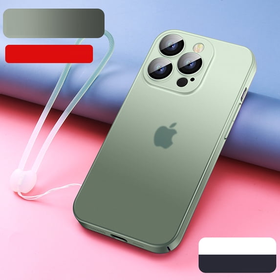 Nalacover Silicone Phone Case for iPhone 13 Pro Max, Gradient Color Transparent Soft TPU Phone Cover,Shockproof Wrist Strap Case,for Women Girls Protective Case For iPhone 13 Pro Max, Green