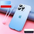 thumbnail image 1 of Nalacover Silicone Phone Case for iPhone 13 Pro Max, Gradient Color Transparent Soft TPU Phone Cover,Shockproof Wrist Strap Case,for Women Girls Protective Case For iPhone 13 Pro Max, Blue, 1 of 10