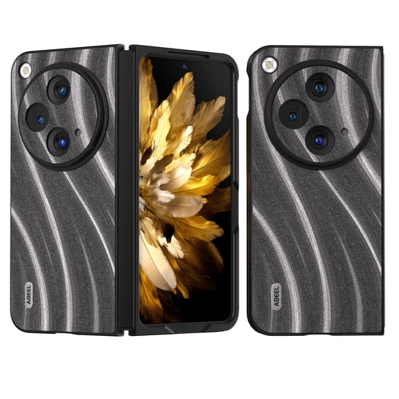 Nalacover Slim Case for OnePlus Open / OPPO Find N3, Milky Way Pattern Hybrid PU Leather Shockproof Anti-Scratches Lightweight Folding Phone Case for OnePlus Open / OPPO Find N3, Gray