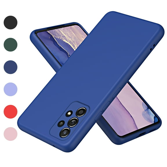 Nalacover Slim Case for Samsung Galaxy A53 5G,Full Body Protection Shockproof Stylish Liquid Smooth TPU Silicone Rubber Anti-drop Wear-resitant Camera Raised Lips Soft Back Phone Cover.Darkblue