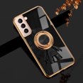 thumbnail image 1 of Nalacover Slim Case for Samsung Galaxy S21,Cute Cartoon 6D Plating Astronaut Hidden Magnetic Ring Kickstand Soft TPU Shockproof Corner Protection Drop Proof Edge Bumper Cover.Black, 1 of 9