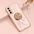 thumbnail image 1 of Nalacover Slim Case for Samsung Galaxy S21,Cute Cartoon 6D Plating Astronaut Hidden Magnetic Ring Kickstand Soft TPU Shockproof Corner Protection Drop Proof Edge Bumper Cover.Lightpink, 1 of 9