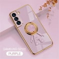 thumbnail image 1 of Nalacover Slim Case for Samsung Galaxy S21 FE,Cute Cartoon 6D Plating Astronaut Hidden Magnetic Ring Kickstand Soft TPU Shockproof Corner Protection Drop Proof Edge Bumper Cover.Purple, 1 of 9