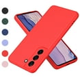 thumbnail image 1 of Nalacover Slim Case for Samsung Galaxy S22,Full Body Protection Shockproof Stylish Liquid Smooth TPU Silicone Rubber Anti-drop Wear-resitant Camera Raised Lips Soft Back Phone Cover.Red, 1 of 7