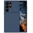 thumbnail image 1 of Nalacover Slim Case for Samsung Galaxy S23 Ultra 6.8" Liquid Silicone Phone Case with Camera Lens Sliding Cover, Soft Microfiber Lining Full Coverage Protection Shockproof Case - Blue, 1 of 7