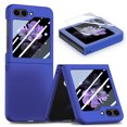thumbnail image 1 of Nalacover Slim Case for Samsung Galaxy Z Flip5 with Screen Protective Film, Rugged PC Shockproof Matte Anti-Scratches Non-Slip Folding Cover for Samsung Galaxy Z Flip5 Women Men,Blue, 1 of 6