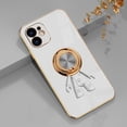 thumbnail image 1 of Nalacover Slim Case for iPhone 12 6.1 inch,Cute Cartoon 6D Plating Astronaut Hidden Magnetic Ring Kickstand Soft TPU Shockproof Corner Protection Drop Proof Edge Bumper Cover.White, 1 of 9