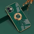 thumbnail image 1 of Nalacover Slim Case for iPhone 12 6.1 inch,Cute Cartoon 6D Plating Astronaut Hidden Magnetic Ring Kickstand Soft TPU Shockproof Corner Protection Drop Proof Edge Bumper Cover.Darkgreen, 1 of 9