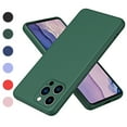 thumbnail image 1 of Nalacover Slim Case for iPhone 13 Pro Max,Full Body Protection Shockproof Stylish Liquid Smooth TPU Silicone Rubber Anti-drop Wear-resitant Camera Raised Lips Soft Back Phone Cover.Darkgreen, 1 of 7