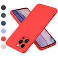 thumbnail image 1 of Nalacover Slim Case for iPhone 14 Pro,Full Body Protection Shockproof Stylish Liquid Smooth TPU Silicone Rubber Anti-drop Wear-resitant Camera Raised Lips Soft Back Phone Cover.Red, 1 of 7