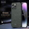 thumbnail image 1 of Nalacover Slim Case for iPhone 14 Pro Max, Business Premium PU Leather Soft TPU Lens Camera Protection Shockproof Non-Slip Non-Fingerprints Cover for iPhone 14 Pro Max, Green, 1 of 9