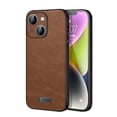 thumbnail image 1 of Nalacover Slim Case for iPhone 15 Plus, Business Premium PU Leather Soft TPU Lens Camera Protection Shockproof Non-Slip Non-Fingerprints Cover for iPhone 15 Plus, Brown, 1 of 6