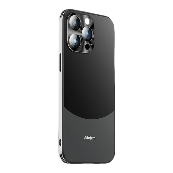 Nalacover Slim Case for iPhone 15 Pro Max, Skin-Feel Natural Colors Phone Case, Soft Rubber Bumper Shockproof Non-Slip Metal Lens Full Protection Case for iPhone 15 Pro Max, Black