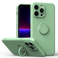 thumbnail image 1 of Nalacover Slim Case for iPhone 15 with Ring Holder Kickstand, TPU/Silicone Shockproof Non-Slip Phone Cover, Support Magnetic Car Mount for iPhone 15, Mint, 1 of 8