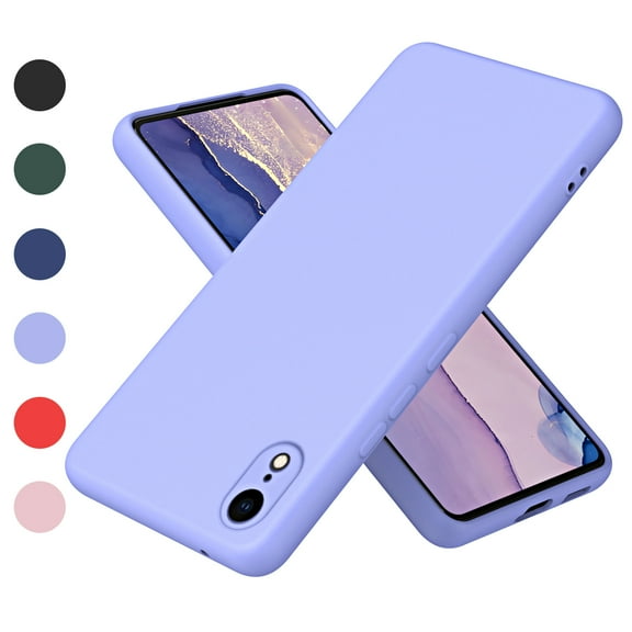Nalacover Slim Case for iPhone XR,Full Body Protection Shockproof Stylish Liquid Smooth TPU Silicone Rubber Anti-drop Wear-resitant Camera Raised Lips Soft Back Phone Cover.For iPhone XR,Purple