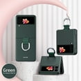 thumbnail image 1 of Nalacover Slim Folding Case for Samsung Galaxy Z Flip3, Ribbon Drawstring Cover with Metal Ring, Smooth Rugged PC Shockproof Lens Protection Case for Samsung Galaxy Z Flip3, Darkgreen, 1 of 8
