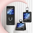 thumbnail image 1 of Nalacover Slim Folding Case for Samsung Galaxy Z Flip5, Ribbon Drawstring Cover with Metal Ring, Smooth Rugged PC Shockproof Lens Protection Case for Samsung Galaxy Z Flip5, Black, 1 of 9