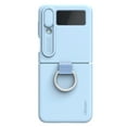 thumbnail image 1 of Nalacover Slim Ring Case for Samsung Galaxy Z Flip 4 Liquid Silicone Phone Case with Camera Lens Sliding Cover, Full Coverage Protection Shockproof Case for Samsung Galaxy Z Flip 4 - Blue, 1 of 9