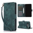 thumbnail image 1 of Nalacover Slim Wallet Case for Google Pixel 6 Pro, for Women Men, Embossed Pattern PU Leather Shockproof Magnetic Clasp Credit Card Slots Flip Kickstand Phone Case+Wrist Strap,Green, 1 of 7