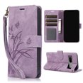 thumbnail image 1 of Nalacover Slim Wallet Case for Google Pixel 7a, for Women Men, Embossed Pattern PU Leather Shockproof Magnetic Clasp Credit Card Slots Flip Kickstand Phone Case+Wrist Strap,Purple, 1 of 7