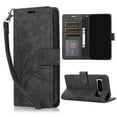 thumbnail image 1 of Nalacover Slim Wallet Case for Google Pixel 8 Pro, for Women Men, Embossed Pattern PU Leather Shockproof Magnetic Clasp Credit Card Slots Flip Kickstand Phone Case+Wrist Strap,Black, 1 of 7