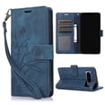 thumbnail image 1 of Nalacover Slim Wallet Case for Google Pixel 8 Pro, for Women Men, Embossed Pattern PU Leather Shockproof Magnetic Clasp Credit Card Slots Flip Kickstand Phone Case+Wrist Strap,Blue, 1 of 7