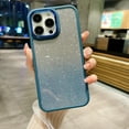 thumbnail image 1 of Nalacover Sparkle Case for iPhone 14 Pro, Gradient Shining Glitter Bling Hybrid Acrylic + TPU Shockproof Cover with Electroplated Lens Frame & Button Non-Yellowing Case,Blue, 1 of 9