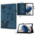 thumbnail image 1 of Nalacover Tablet Case for Samsung Galaxy Tab A7 Lite 8.7" 2021 Flip Wallet Case with Card Slots Elastic Band Pen Holder - Cute Butterflies Cat Pattern PU Leather Stand Shockproof Cover - Darkblue, 1 of 8