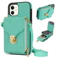 thumbnail image 1 of Nalacover Wallet Case for Apple iPhone 11,with Removable Adjustable Shoulder Strap,PU Leather Back Zipper Pocket Card Holder Stand Purse Shockproof Phone Case for Women Men,Mint, 1 of 9