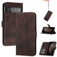 thumbnail image 1 of Nalacover Wallet Case For Google Pixel 6 Pro 6.7 inch,Luxury Premium PU Leather and Soft TPU Magnetic Flip Stand Card Slots with Detachable Wrist Strap Shockproof 360 Protection Cover,Coffee, 1 of 10